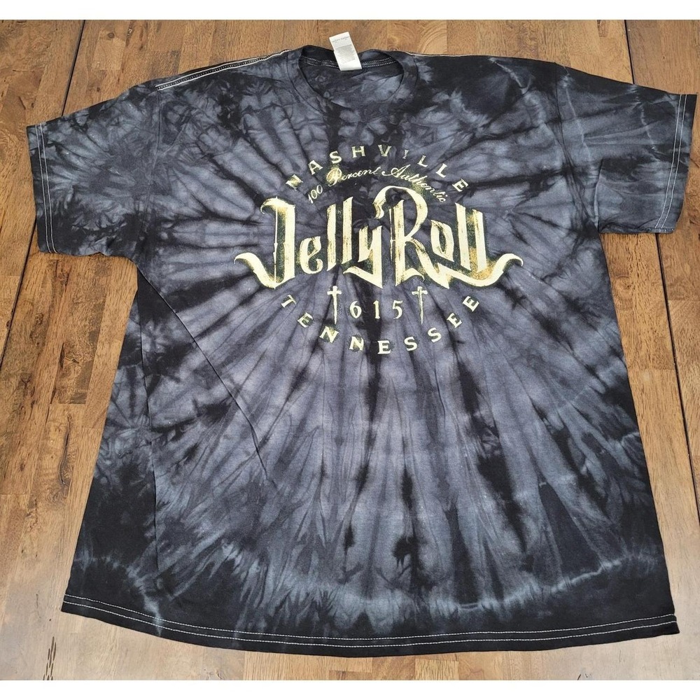 Jelly Roll Band Tee XL Backroad Baptism Tour Tie Dye Nashville No One Far Gone